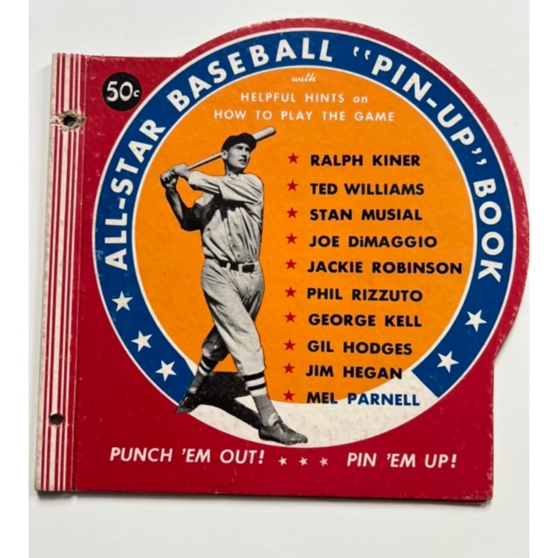 RARE 1950 Ted Williams All Star Pin-Up Cover Only, Boston Red Sox Baseball HOF, MLB