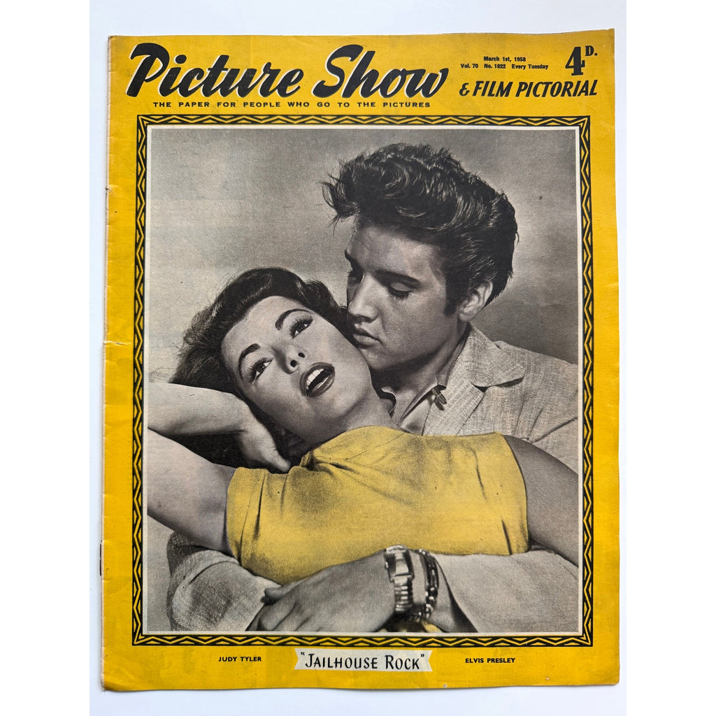 RARE London Picture Show 1958 Elvis Presley Magazine Jailhouse Rock, Judy Tyler, The King, Graceland, King Creole, Hound Dog