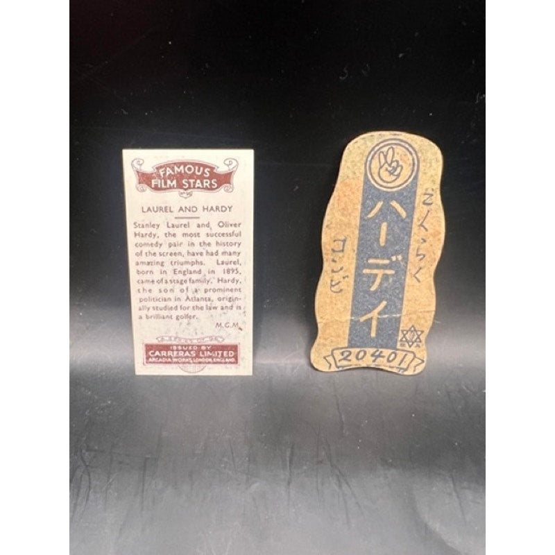 RARE 30's-40's Laurel and Hardy Cards Carreras, Menko, Hollywood, Fine Mess, Way Out West, Beau Hunks, Sons of the Desert, Stan and Oliver