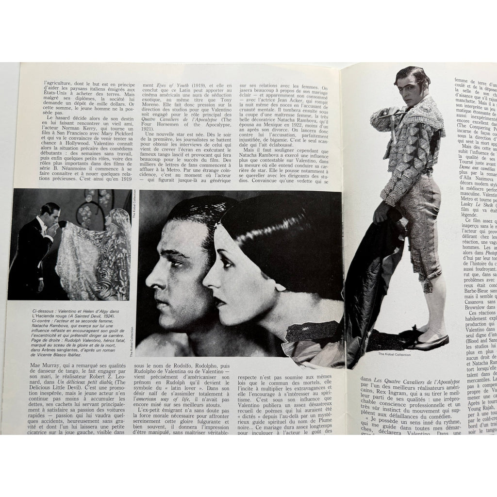 Rare 1984 French Le Cinema Rudolph Valentino Magazine Hollywood Son of the Sheik