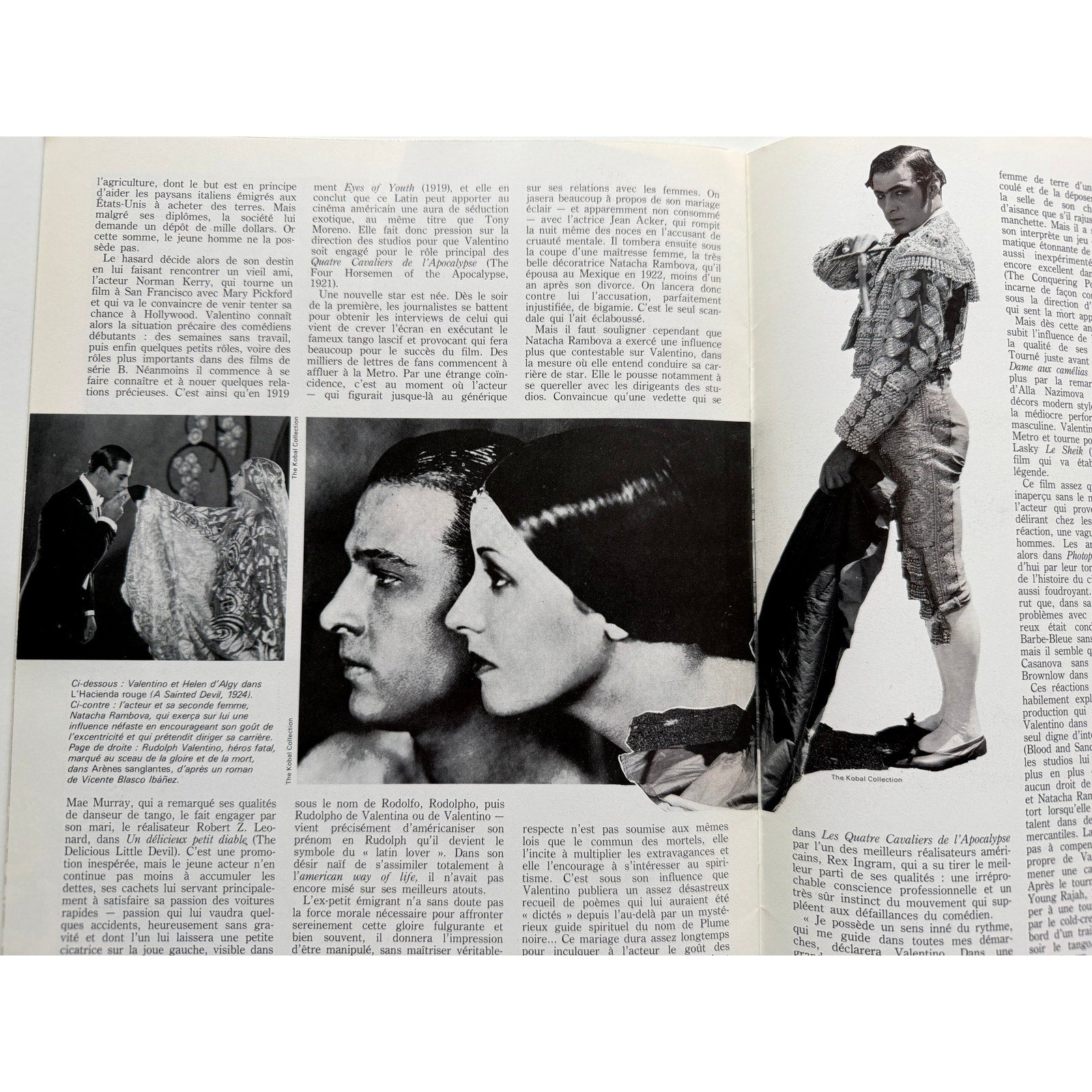 Rare 1984 French Le Cinema Rudolph Valentino Magazine Hollywood Son of the Sheik