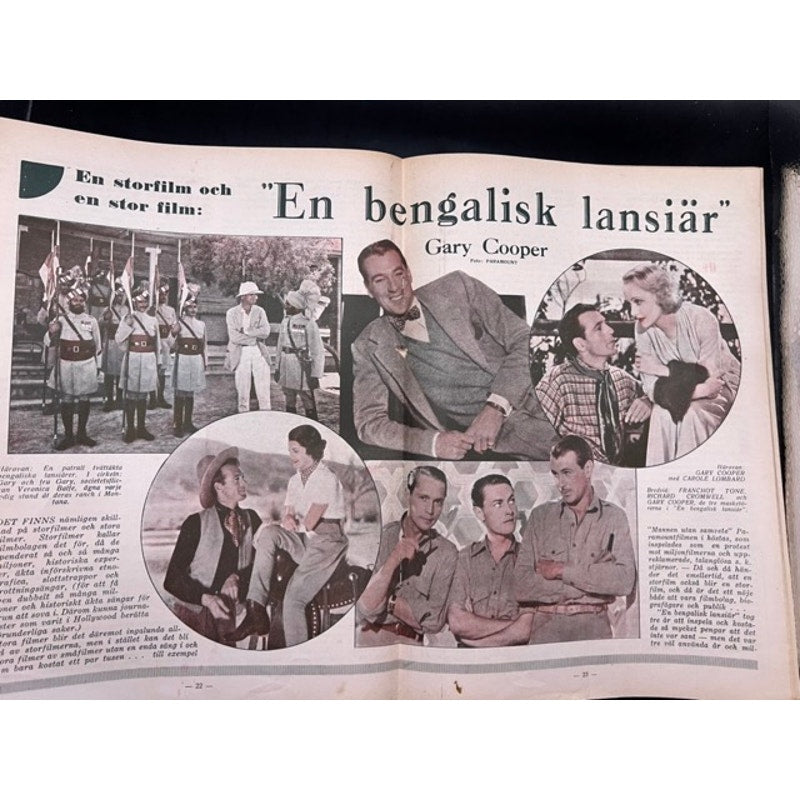 RARE 1935 Swedish Ginger Rogers Magazine Gary Cooper, Fred Astaire, Hollywood, Gold Diggers, Astaire Rogers