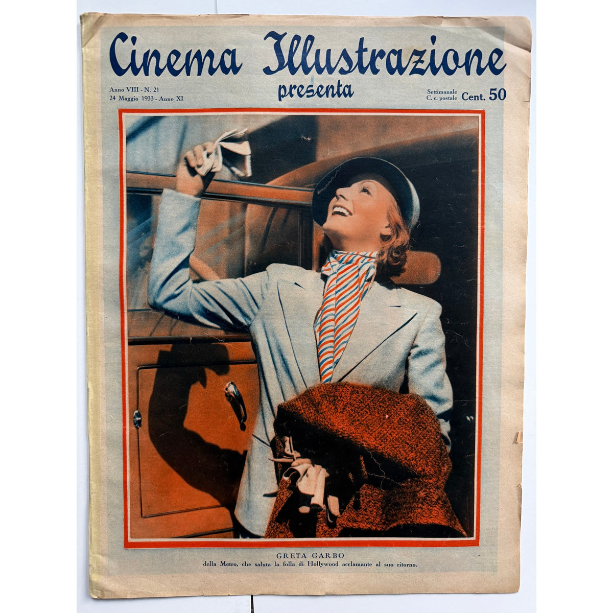 RARE 1933 Greta Garbo Magazine, Cinema Tempo, Ninotchka, Hollywood, Grand Hotel, Flesh and the Devil, Anna Christie, Queen Christina