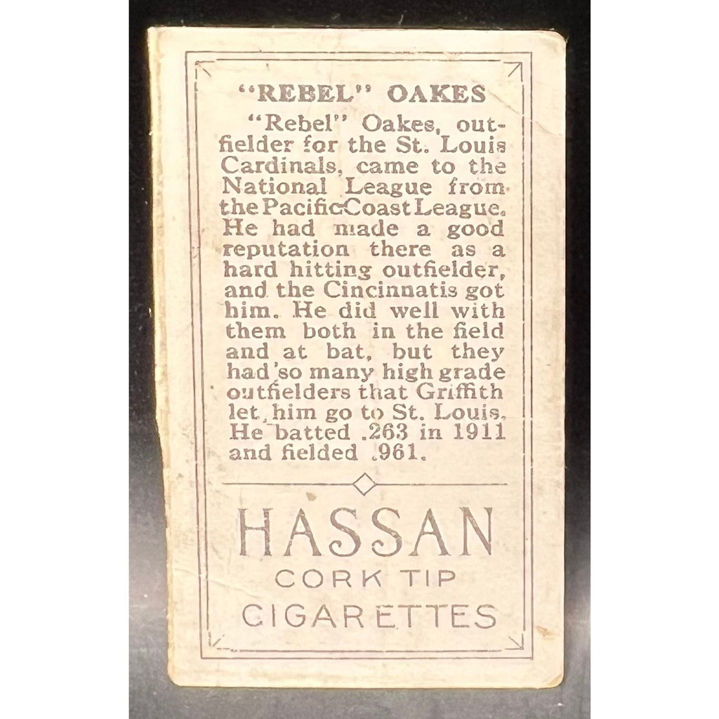 SHARP 1912 T202 Hassan Rebel Oakes St. Louis Cardinals Single Panel Baseball MLB, Baseball