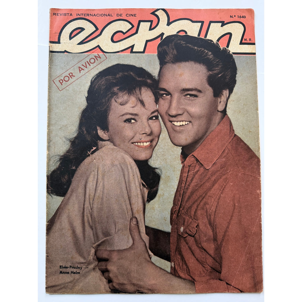 RARE Chile Ecran 1960s Elvis Presley Magazine Graceland Hollywood TCB, The King