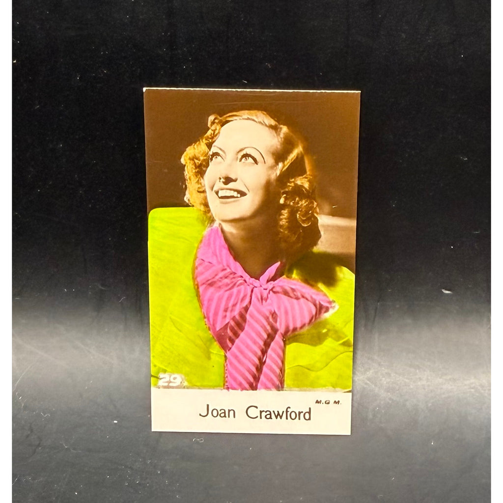 Gorgeous 1930s Joan Crawford Tobacco Card 29 MGM Hollywood, Mildred Pierce, Sadie McKee, Grand Hotel, Baby Jane, Today We Live, Rain
