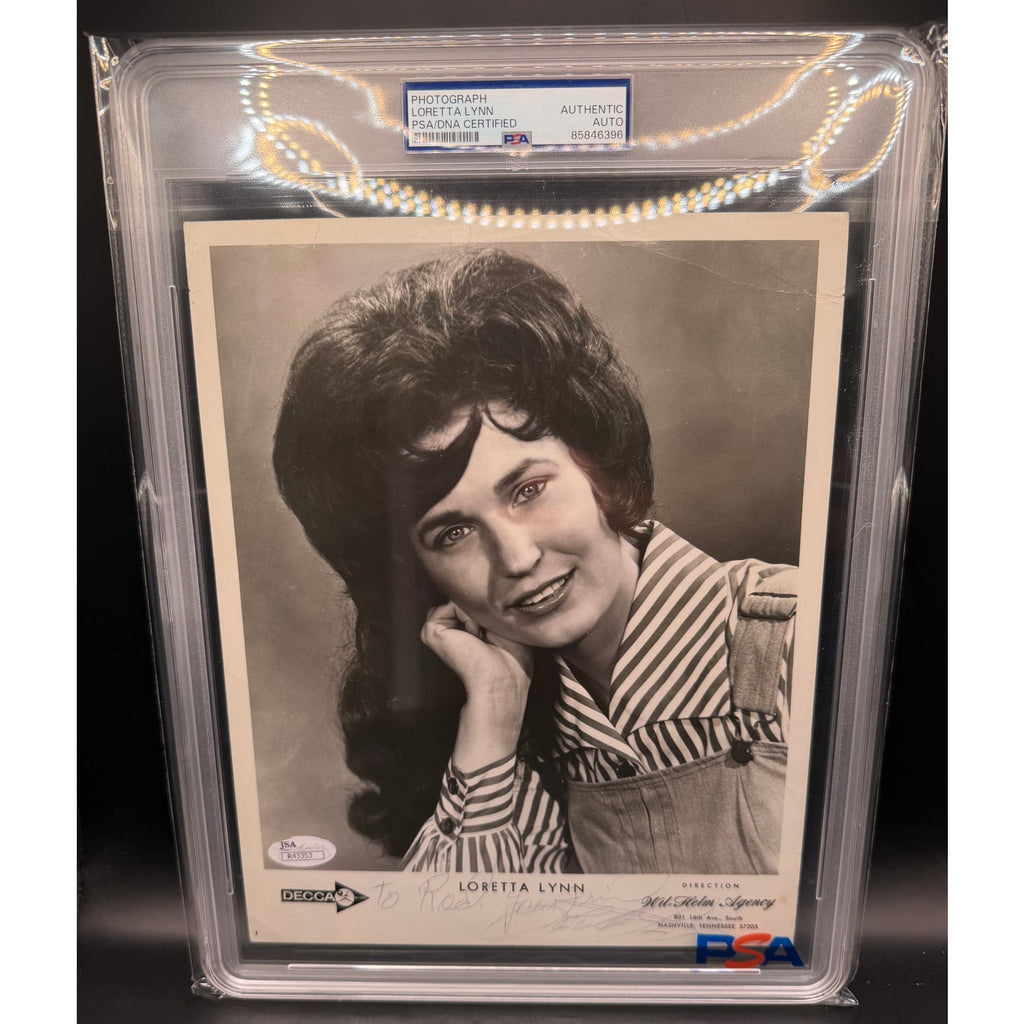 Early RARE 1960s Loretta Lynn Autograph Signed PSA Country Music Conway Twitty, Crystal Gayle, Queen of Country, Coal Miners Daughter