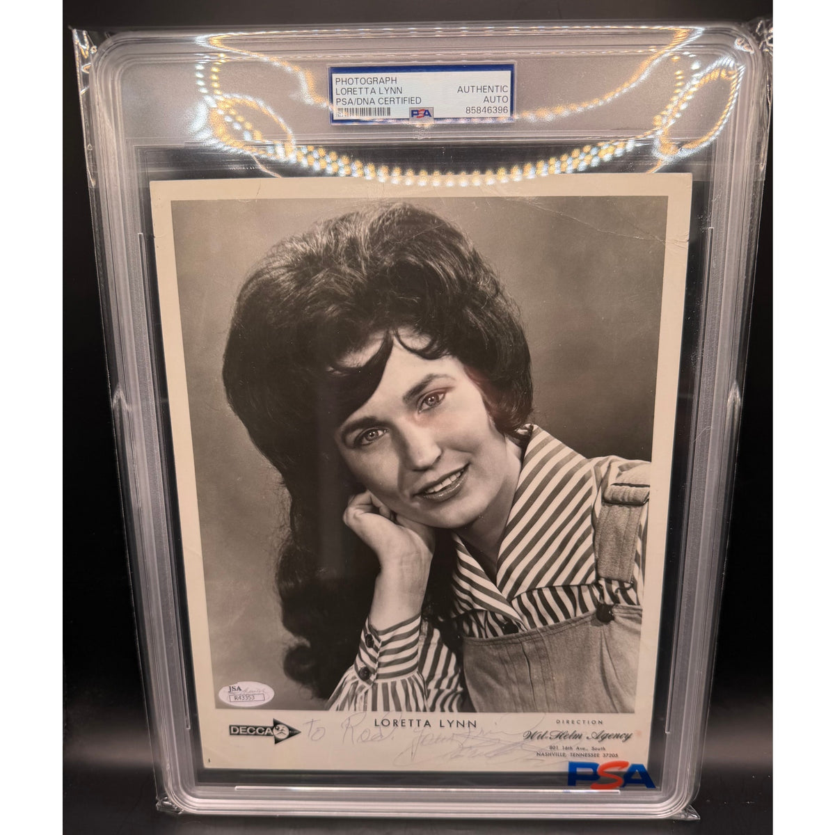 Early RARE 1960s Loretta Lynn Autograph Signed PSA Country Music Conway Twitty, Crystal Gayle, Queen of Country, Coal Miners Daughter