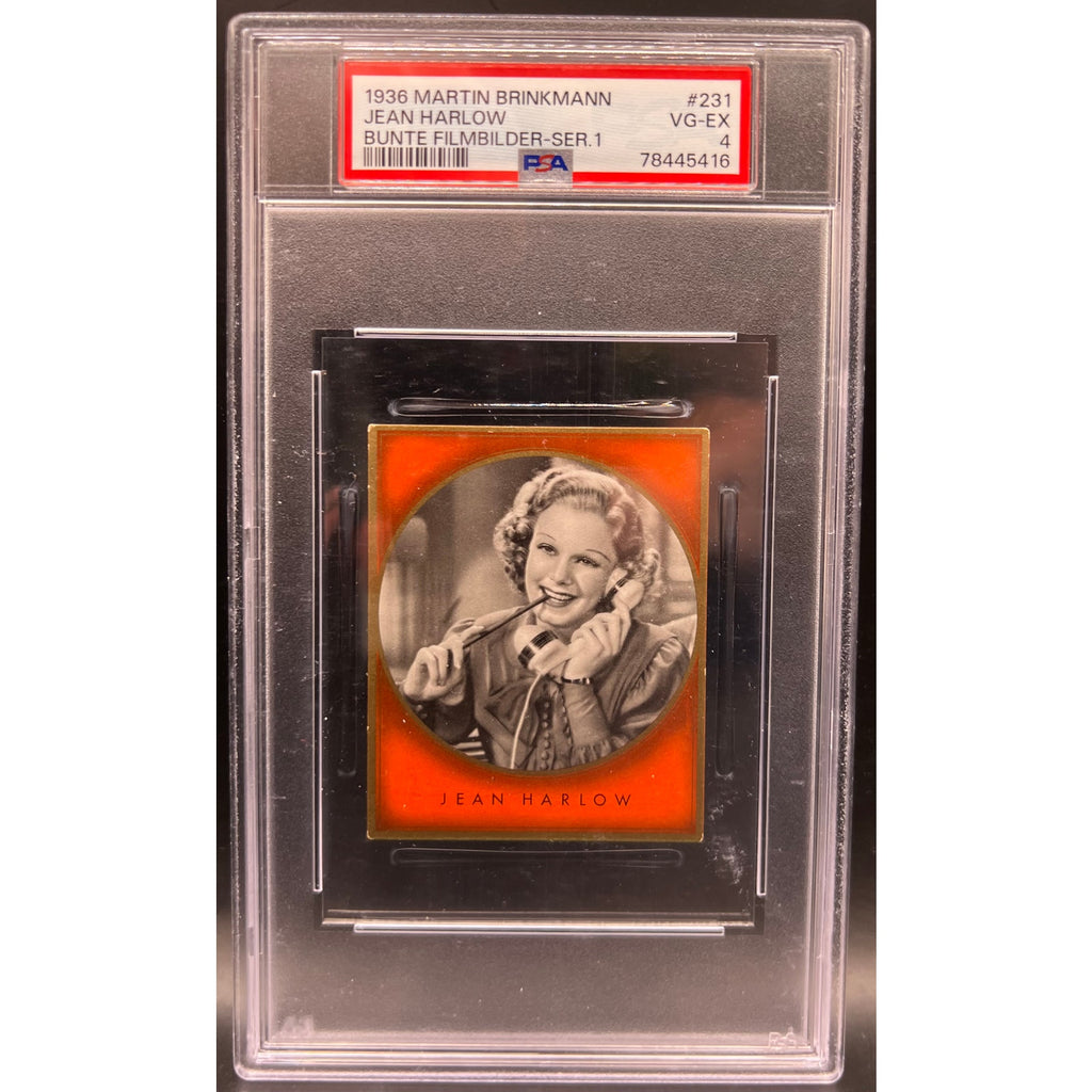 RARE 1936 Martin Brinkmann Jean Harlow PSA 4, Only 6 Graded! Platinum Blonde, Dinner at Eight, Wife vs Secretary, Public Enemy, Riff Raff