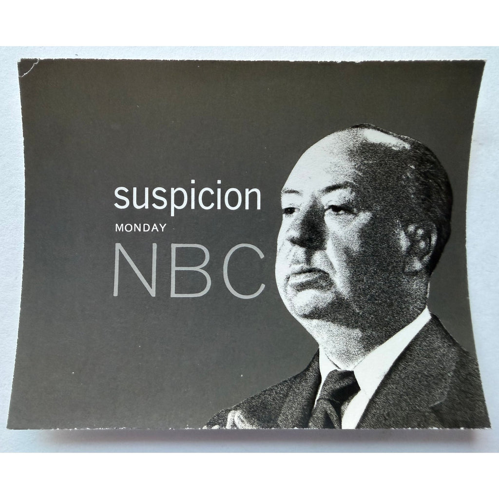 SCARCE 1957-58 Bump Card Telop Photo Alfred Hitchcock Suspicion TV Series, The Birds, Psycho, North by Northwest, Rear Window, Vertigo
