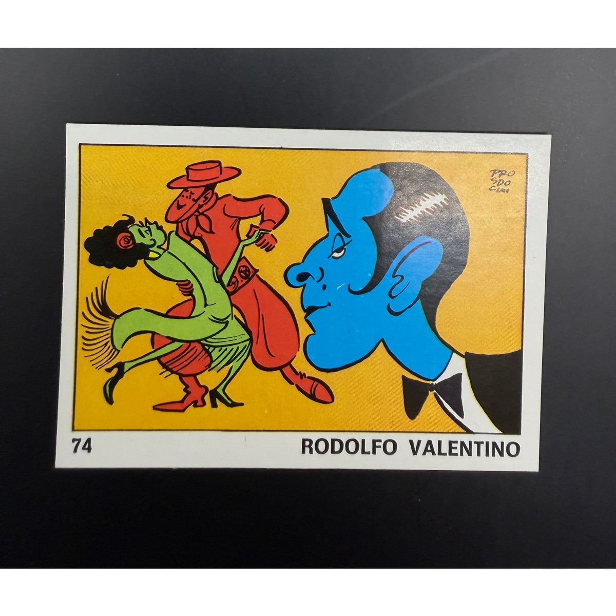 1973 Panini OK VIP Rudolph Valentino Card Four Horsemen of the Apocalypse, Cobra, The Sheik, Blood and Sand, Sainted Devil, Beyond the Rocks