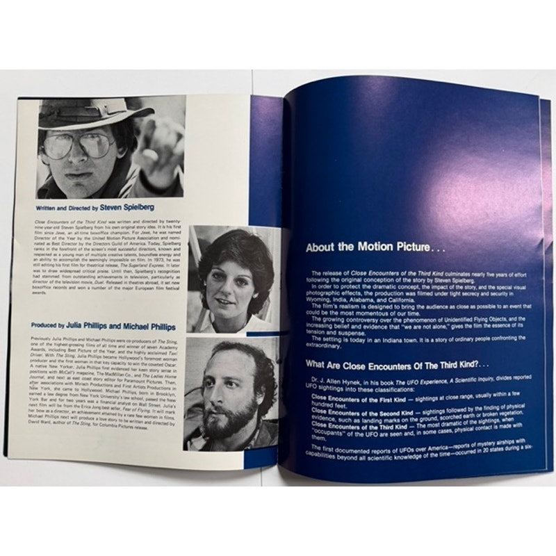 1977 Close Encounters of the Third Kind Movie Program Richard Dreyfuss, Steven Spielberg, Extra Terrestrials, Science Fiction