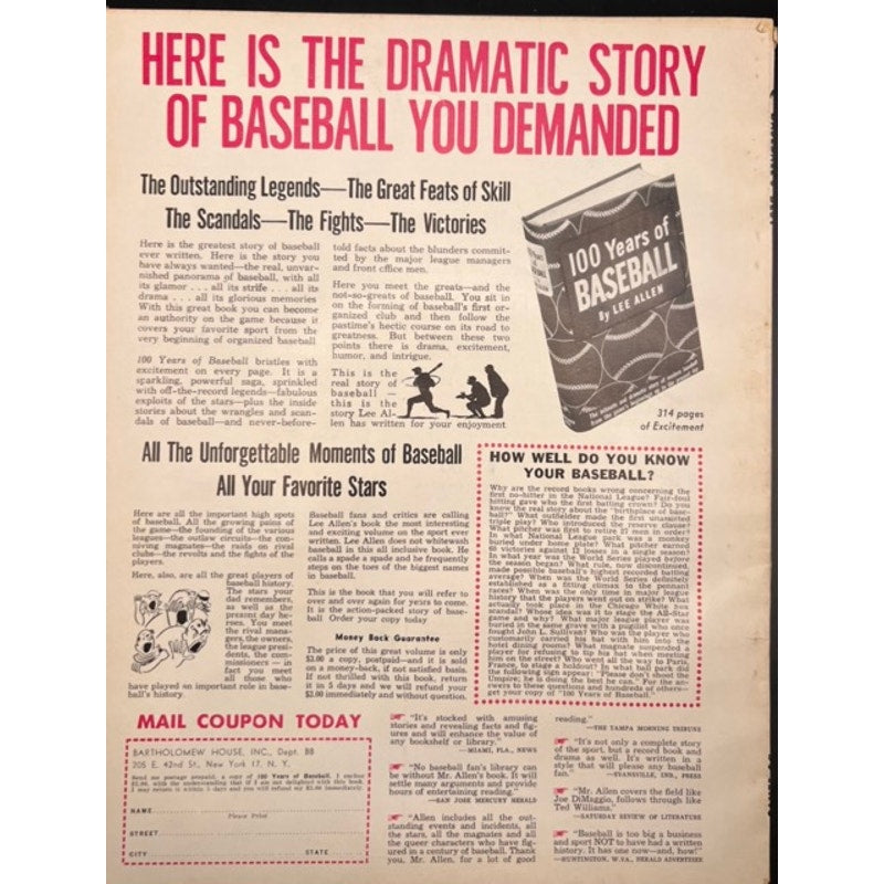 1952 Baseballs Best Magazine Jackie Robinson, Stan Musial, Roy Campanella, Baseball, Brooklyn Dodgers, St Louis Cardinals MLB, HOF