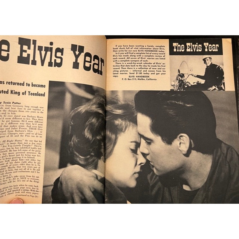 RARE 1961 Elvis Presley Magazine Movie Teen Illustrated Graceland, The King, TCB, Rockabilly, Jailhouse Rock, Hound Dog, Vintage Elvis