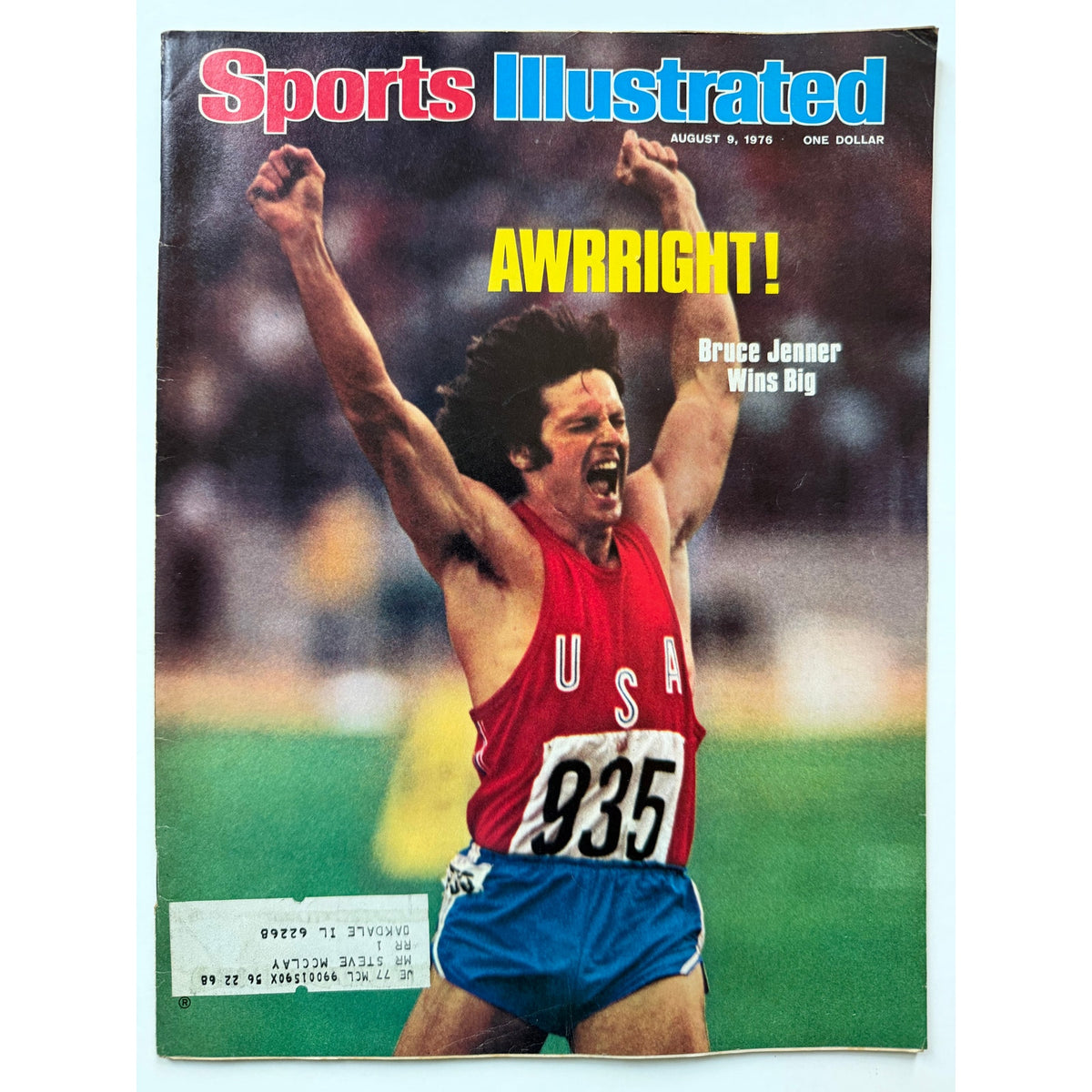 1976 Sports Illustrated Bruce Jenner Magazine Olympics Caitlyn Jenner Gold Medal
