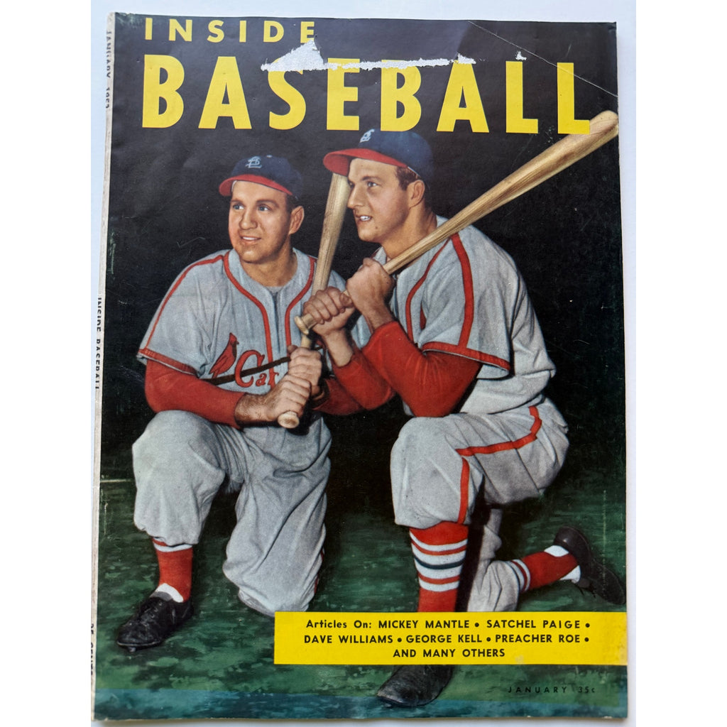 1953 Inside Baseball Slaughter, Stan Musial Magazine Satchel Paige Mickey Mantle