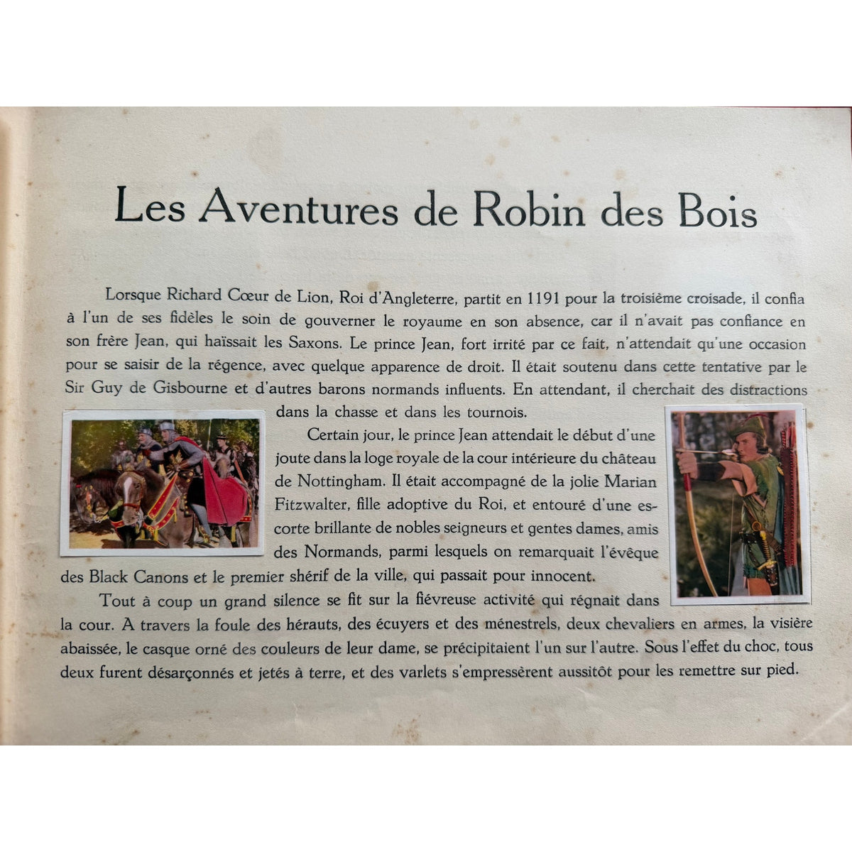 RARE Complete 1939 Chobisco Adventures of Robin Hood Errol Flynn, 100 Cards, Les Aventures de Robin des Bois, Warner Brothers