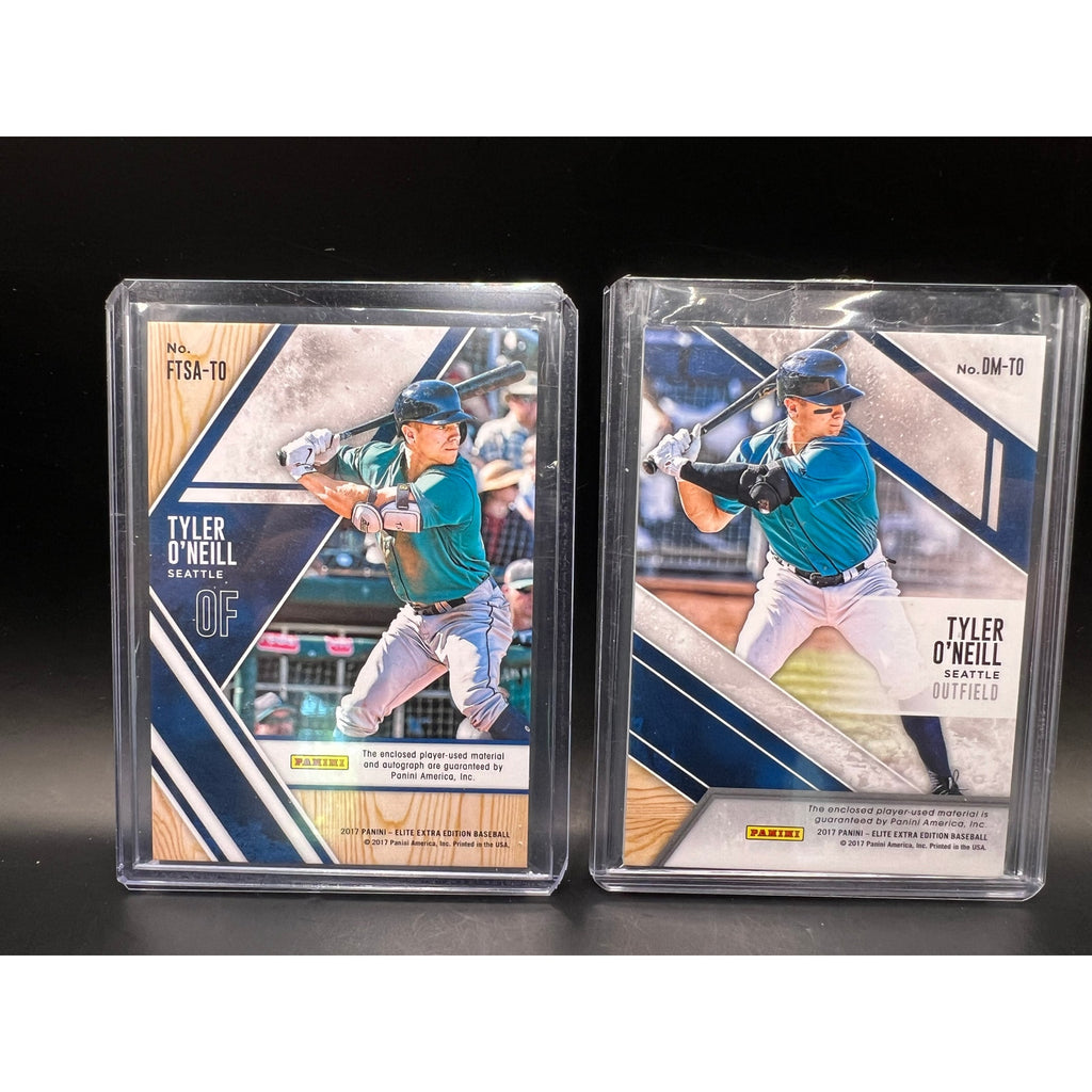 3 - 2017 Elite Extra Edition Tyler O'Neill Rookie Auto / Relic Cards Baltimore Orioles 2/5, St. Louis Cardinals, Boston Red Sox