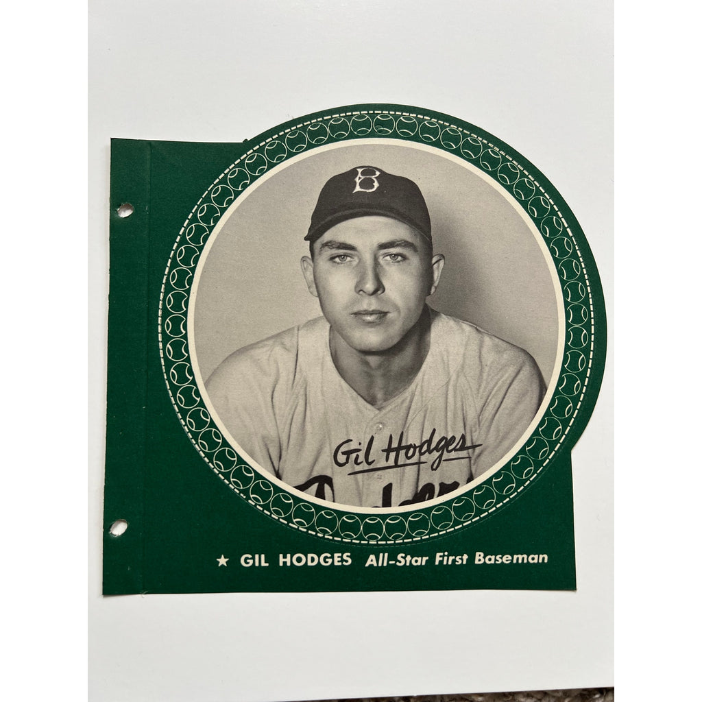 RARE Sharp 1950 All Star Pin-Ups Gil Hodges Rookie Brooklyn Dodgers w/Border, Los Angeles Dodgers, 1950 Baseball Card