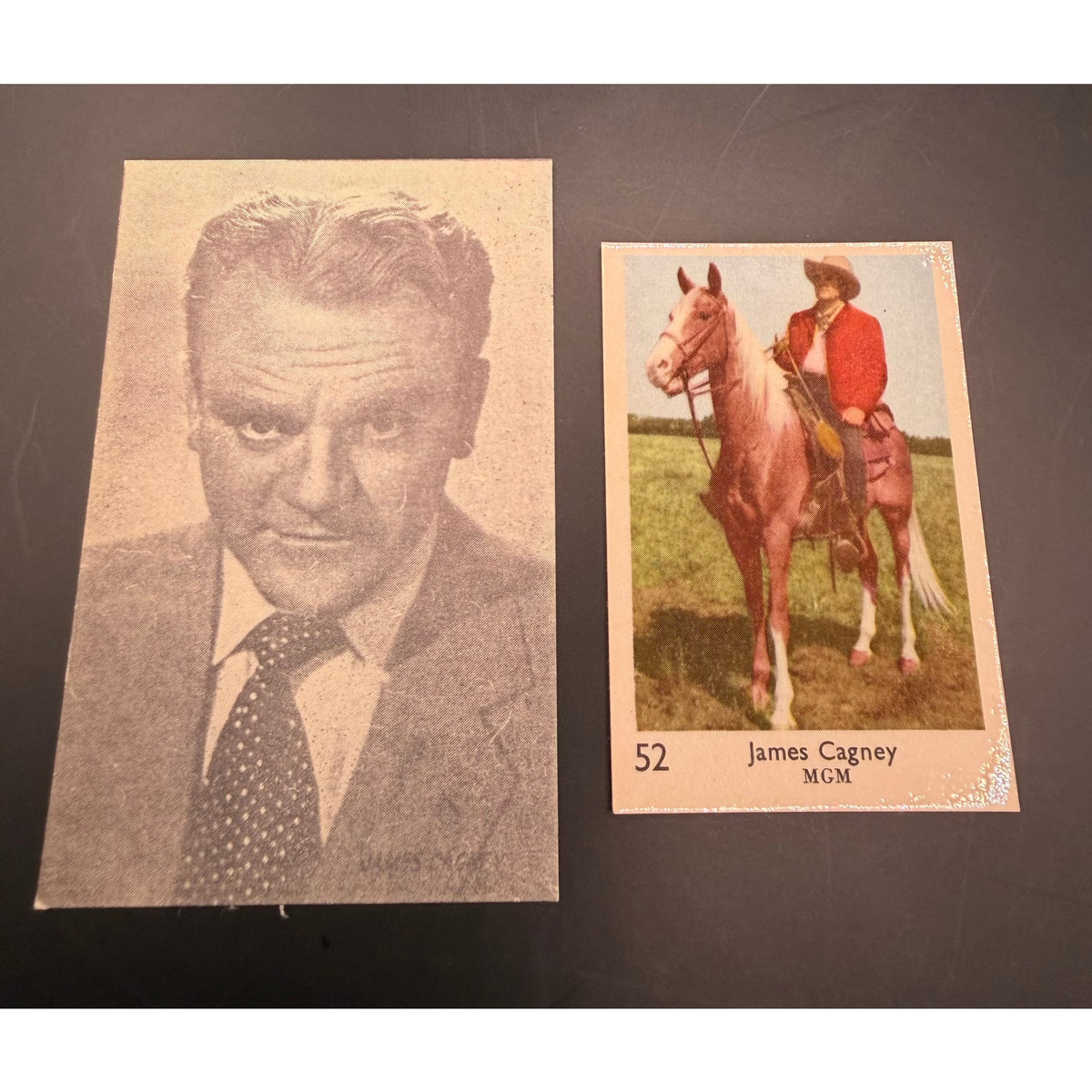 Two James Cagney Cards Yankee Doodle Dandy, White Heat, Public Enemy, Hollywood, Blonde Crazy, Angels with Dirty Faces, Oklahoma Kid