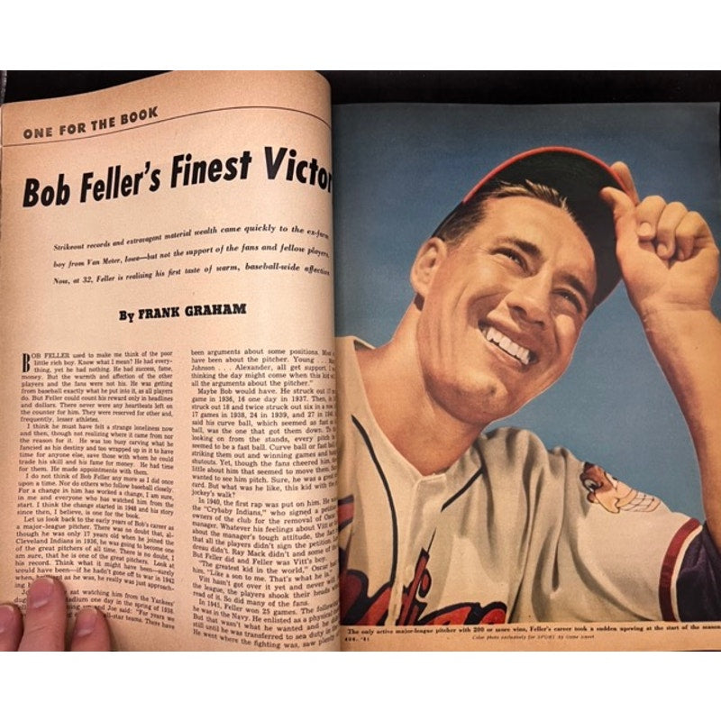 1951 Sport Yogi Berra Magazine New York Yankees, Baseball, MLB, Bob Feller, HOF, GOAT, World Champs, World Series, Sugar Ray Robinson