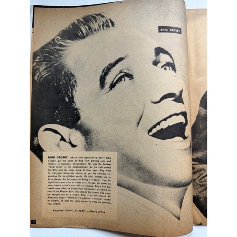 1954 Frank Sinatra Magazine Song of the Month From Here to Eternity, Blue Eyes, Young at Heart, Strangers in the Night, New York, Jazz