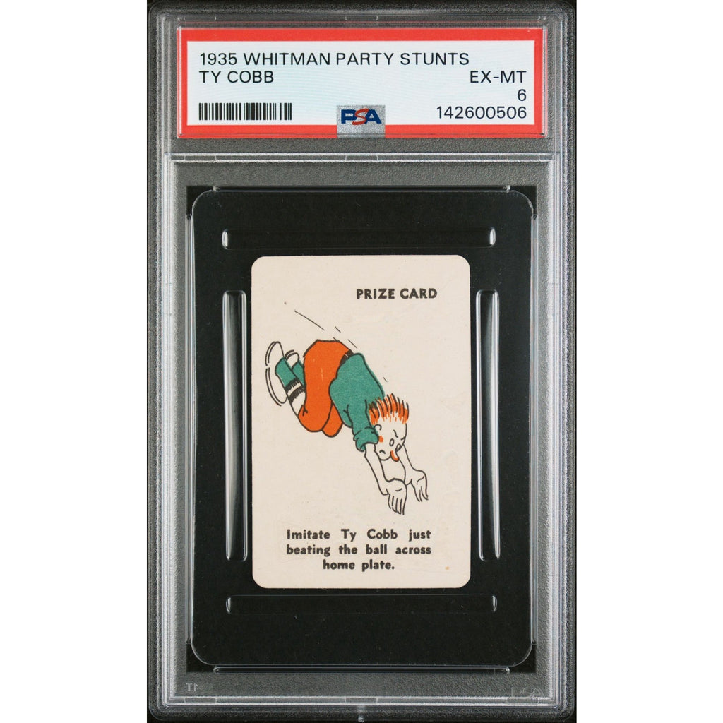 RARE, CLEAN 1935 Whitman Party Stunts Ty Cobb PSA 6 Detroit Tigers Georgia Peach, Baseball, Hall of Fame, Major League Baseball