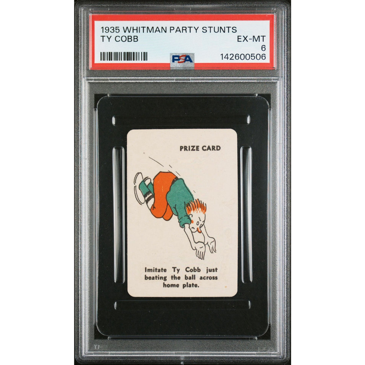 RARE, CLEAN 1935 Whitman Party Stunts Ty Cobb PSA 6 Detroit Tigers Georgia Peach, Baseball, Hall of Fame, Major League Baseball
