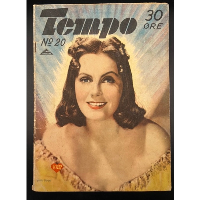 RARE 1940 German Greta Garbo Magazine Tempo Ninotchka, Hollywood, Grand Hotel, Anna Karenina, Camille, Mata Hari, Wild Orchids