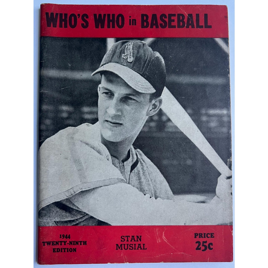Original 1944 Who’s Who in Baseball Stan Musial Magazine Rookie Cover St. Louis Cardinals MLB Hall of Fame Stan the Man Lou Gehrig Yankees