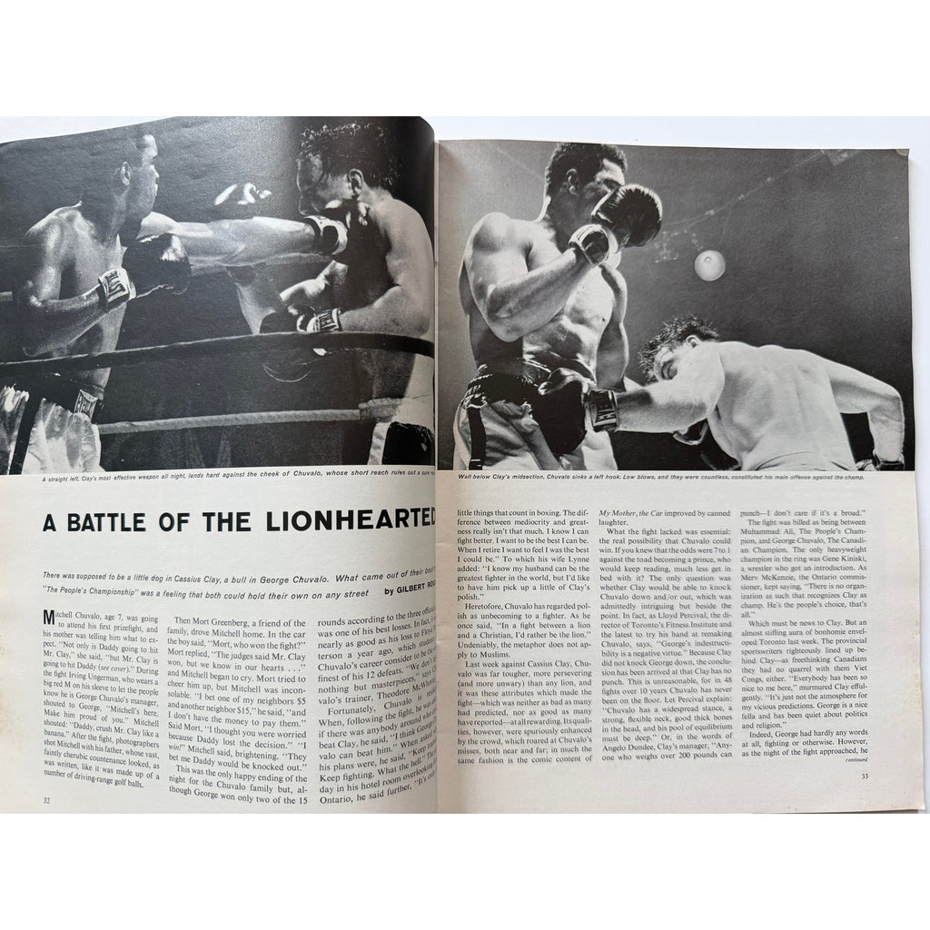 1966 Sports Illustrated Cassius Clay Magazine Boxing, Muhammad Ali Heavyweight Champion