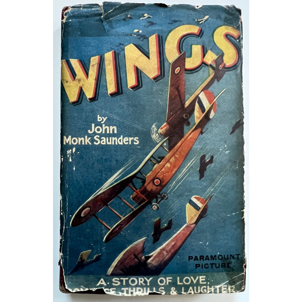 RARE London 1929 Wings Movie Tie In Book Clara Bow Gary Cooper w Dust Cover, It Girl, The Wild Party, WWI, Hollywood