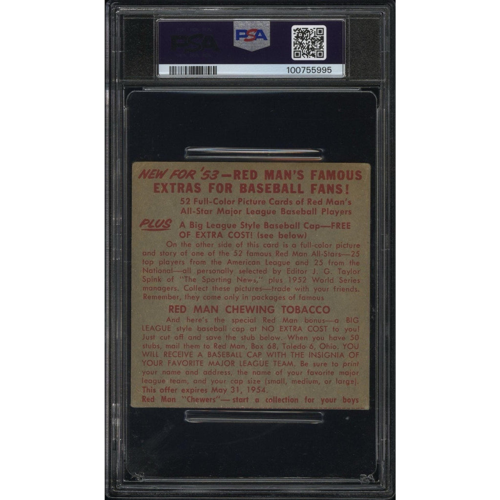 1953 Red Man Stan Musial PSA 2.5 St. Louis Cardinals No Tab MLB Hall of Fame Stan the Man Baseball GOAT Cards Baseball Card All Star Champ