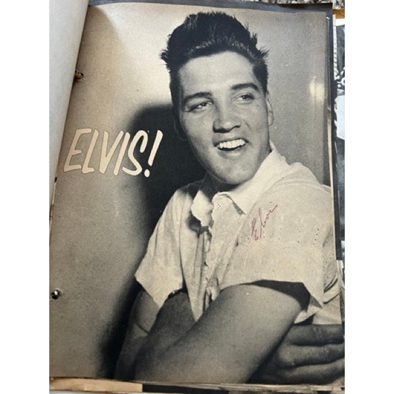 Original 50's 60's Elvis Presley Scrapbook US Army Germany Real Photos Magazines, G.I. Blues, Elvis is Back, Rockabilly, A Date with Elvis