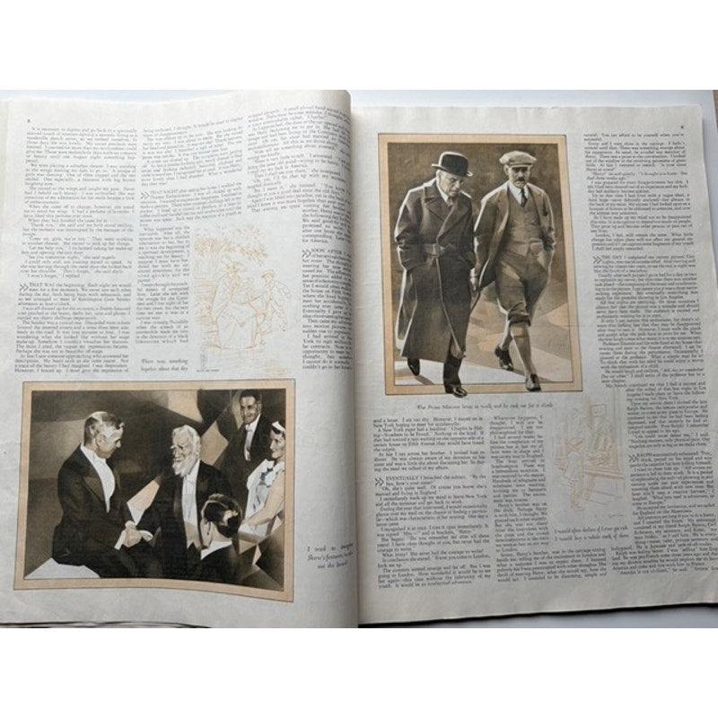 RARE 1933 Charlie Chaplin Magazine Women's Home Companion Charles Chaplin The Kid, Gold Rush, City Lights, Pay Day, A Dogs Life, The Pilgrim