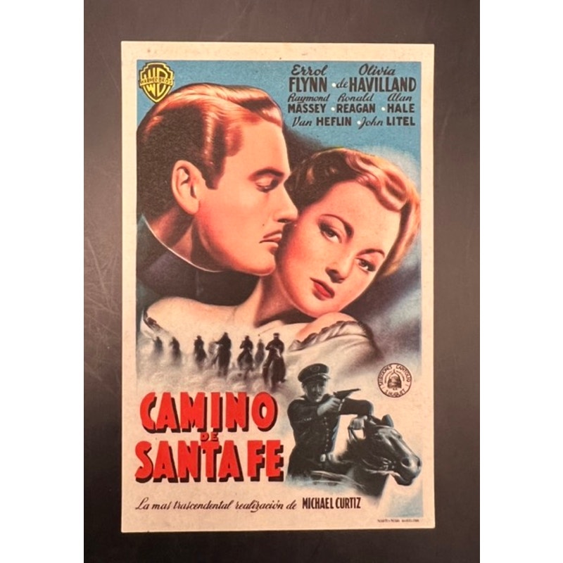 1940 Spanish Santa Fe Trail Movie Herald Handbill Errol Flynn Olivia deHavilland, Robin Hood, Prince and the Pauper, Dodge City