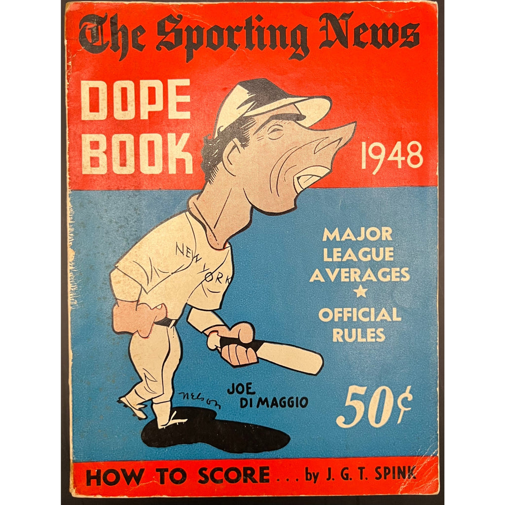 1948 Sporting News Dope Book Joe DiMaggio Babe Ruth New York Yankees MLB HOF Baseball Yankee Clipper Joltin Joe