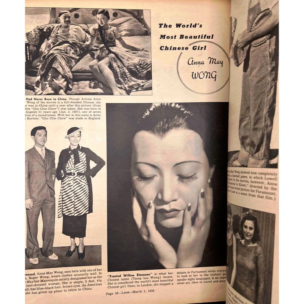Gorgeous 1938 Look Anna May Wong Magazine Shanghai Express, Hollywood, Piccadilly, Java Head, Daughter of the Dragon, Daughter of Shanghai