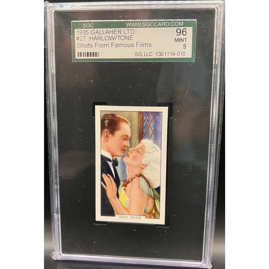 1935 Gallaher LTD Franchot Tone Jean Harlow SGC 9 Highest Grade Only 2 Graded! MGM 100% Pure Hollywood