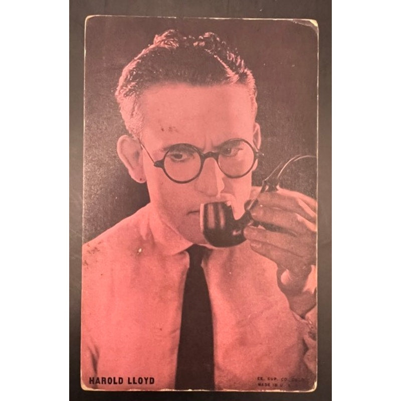 Rare 1920s Harold Lloyd Exhibit Card Pink Tinted, Hollywood Postcard Safety Last, The Freshman, Speedy, Girl Shy, Why Worry