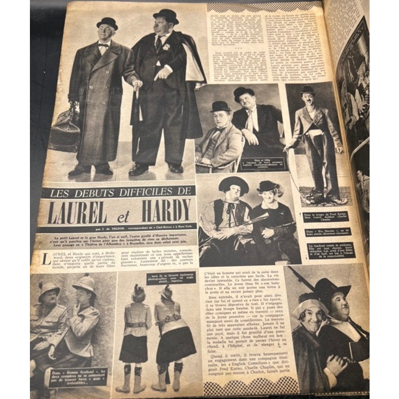 RARE French 1947 Shirley Temple, Laurel and Hardy Magazine Cine Revue, Hollywood