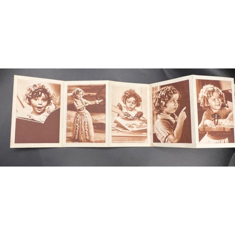 1930's Spanish Shirley Temple Photo Album Fold Out 30 Photos, Heidi, Curly Top, Little Princess, Little Colonel