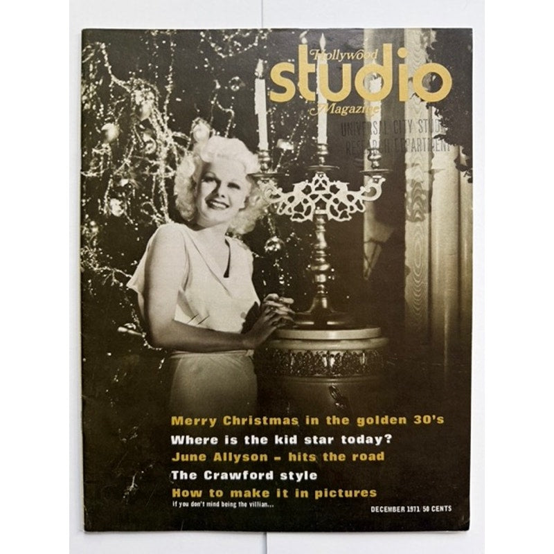 RARE 1971 Jean Harlow Magazine Hollywood Studio Universal Studio Copy Christmas