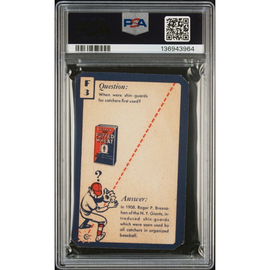 1934 Quaker Oats Babe Ruth PSA 4 New York Yankees 530 Foot HR, Ask Me Baseball Trivia, Brooklyn Dodgers, Bambino, Boston Red Sox