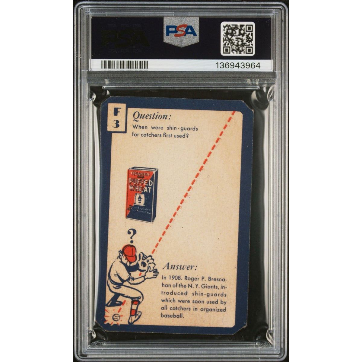 1934 Quaker Oats Babe Ruth PSA 4 New York Yankees 530 Foot HR, Ask Me Baseball Trivia, Brooklyn Dodgers, Bambino, Boston Red Sox