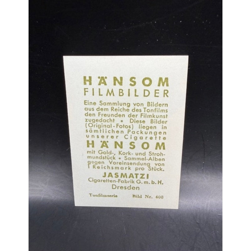 RARE 1920s Hansom Filmbilder Jazmatzi Buster Keaton Card, The General, College, Twilight Zone, Sunset Boulevard, Limelight, Sherlock Jr