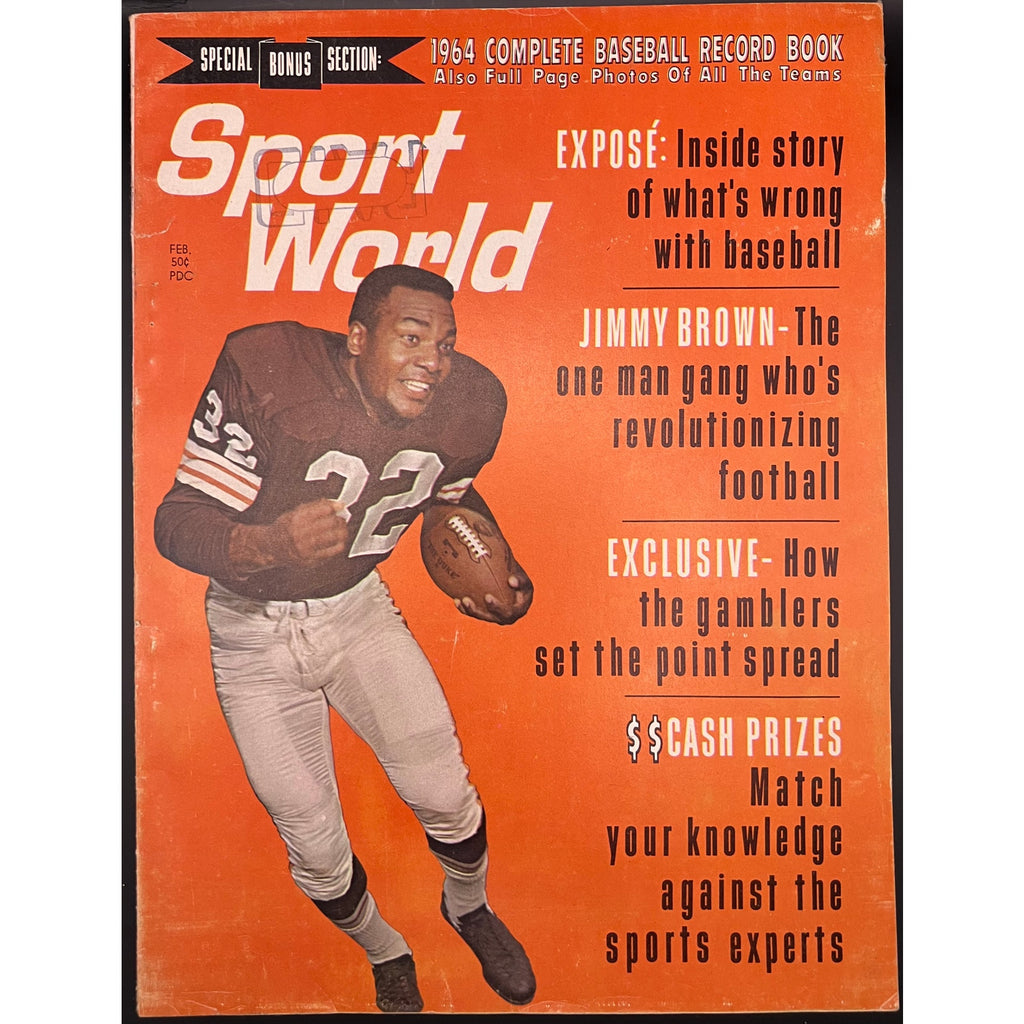 1964 Sport World Jim Brown Cleveland Browns Jimmy Brown Baseball Hockey Boxing NFL MLB NHL