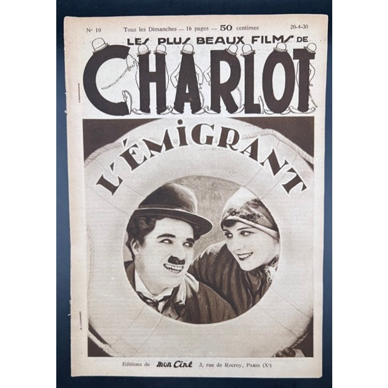 RARE 1930 Mon Cine Charlie Chaplin Magazine The Immigrant Charles Chaplin Films, Gold Rush, The Kid, City Lights, Modern Times