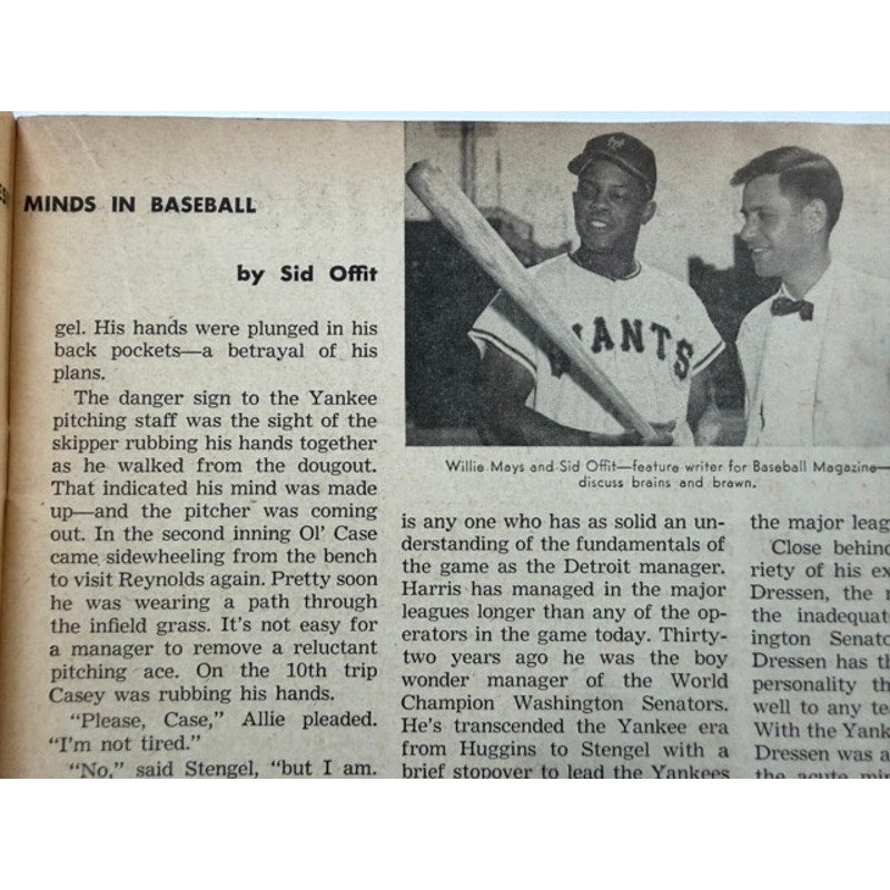 RARE Baseball 1956 Mickey Mantle Magazine New York Yankees Jackie Robinson HOF