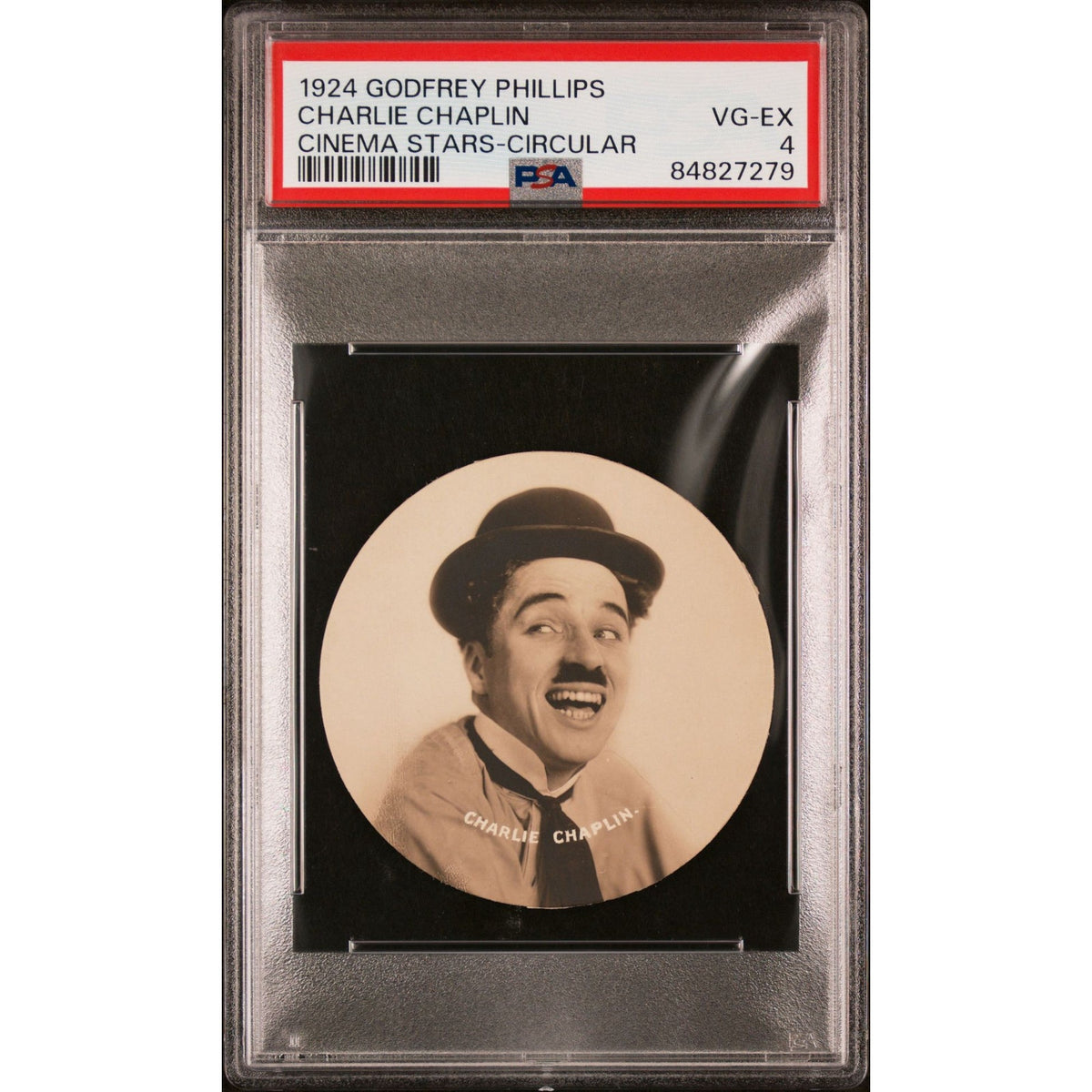 1924 Godfrey Phillips Charlie Chaplin PSA 4 Circular Cinema Star Charles Chaplin The Kid Modern Times City Lights Little Tramp Limelight
